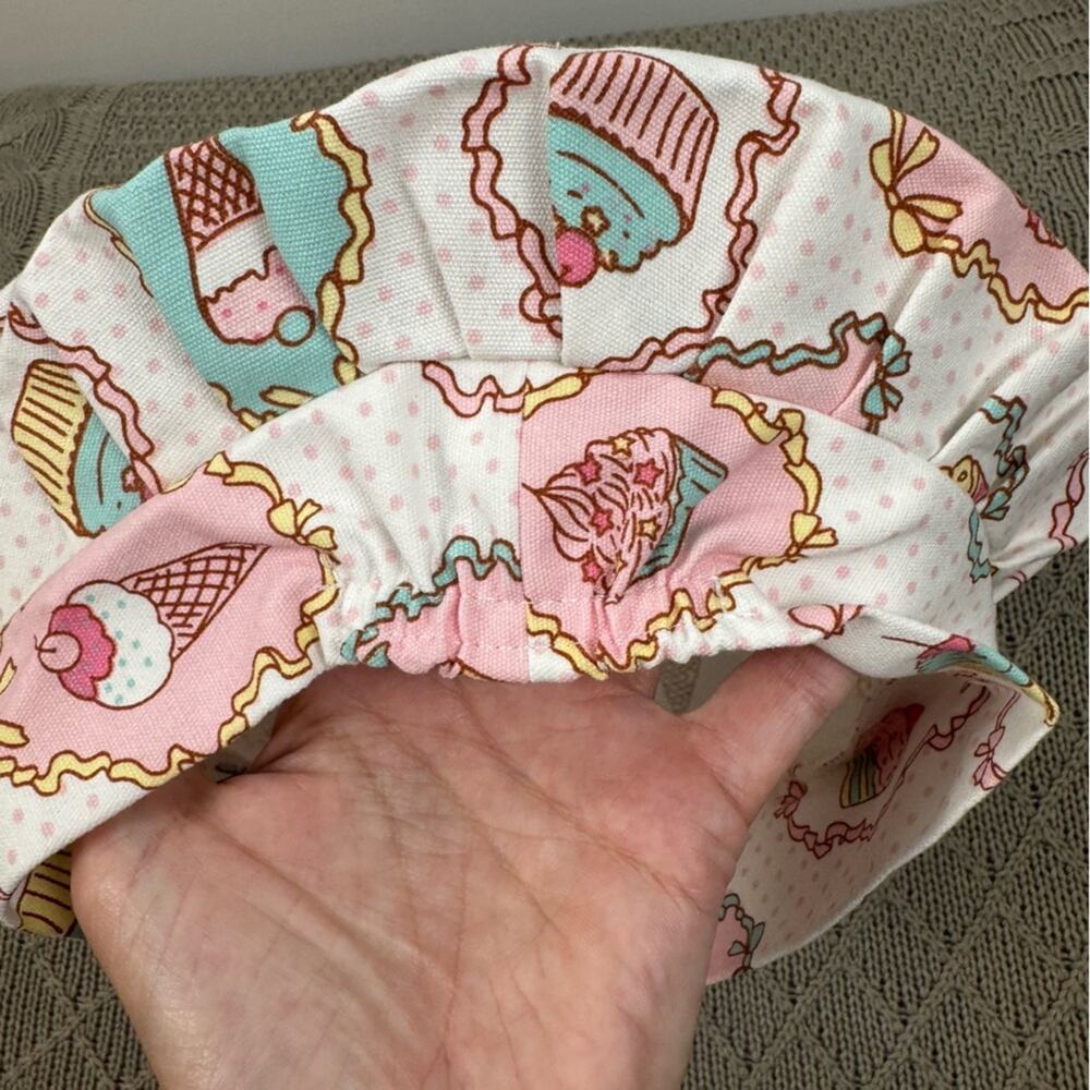 Colorful Cupcake & Ice Cream Pattern Kids Chefs Hat - Picture 5 of 5